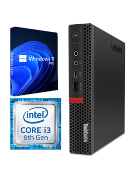 Lenovo Thinkcentre M720q Tiny Desktop Refurbished Grade A (i3-8100T/8GB/256GB Nvme/Intel UHD Graphics 630/W11 PRO)